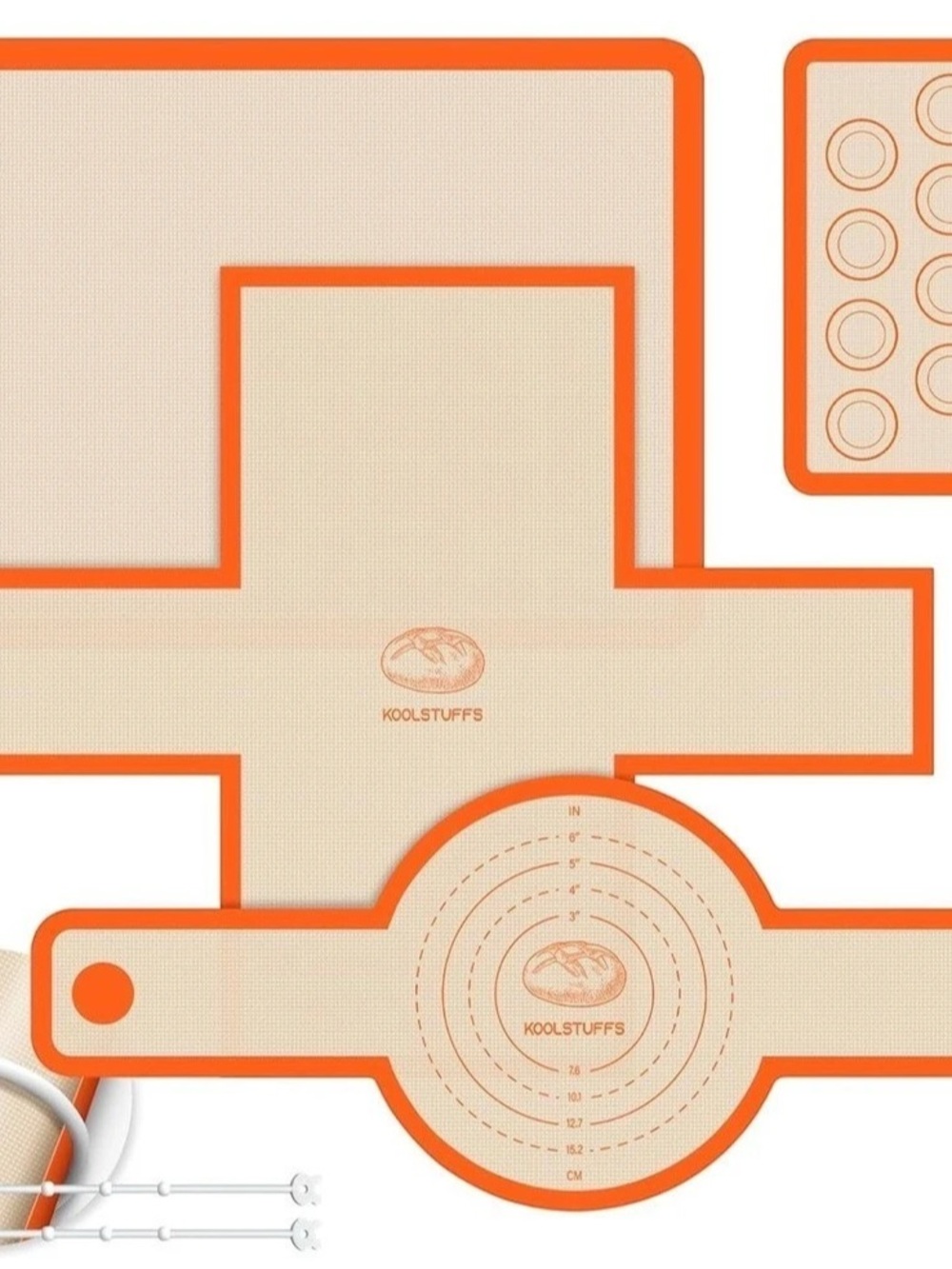 Koolstuffs Silicone Baking Mat Set of 4 Nonstick Reusable